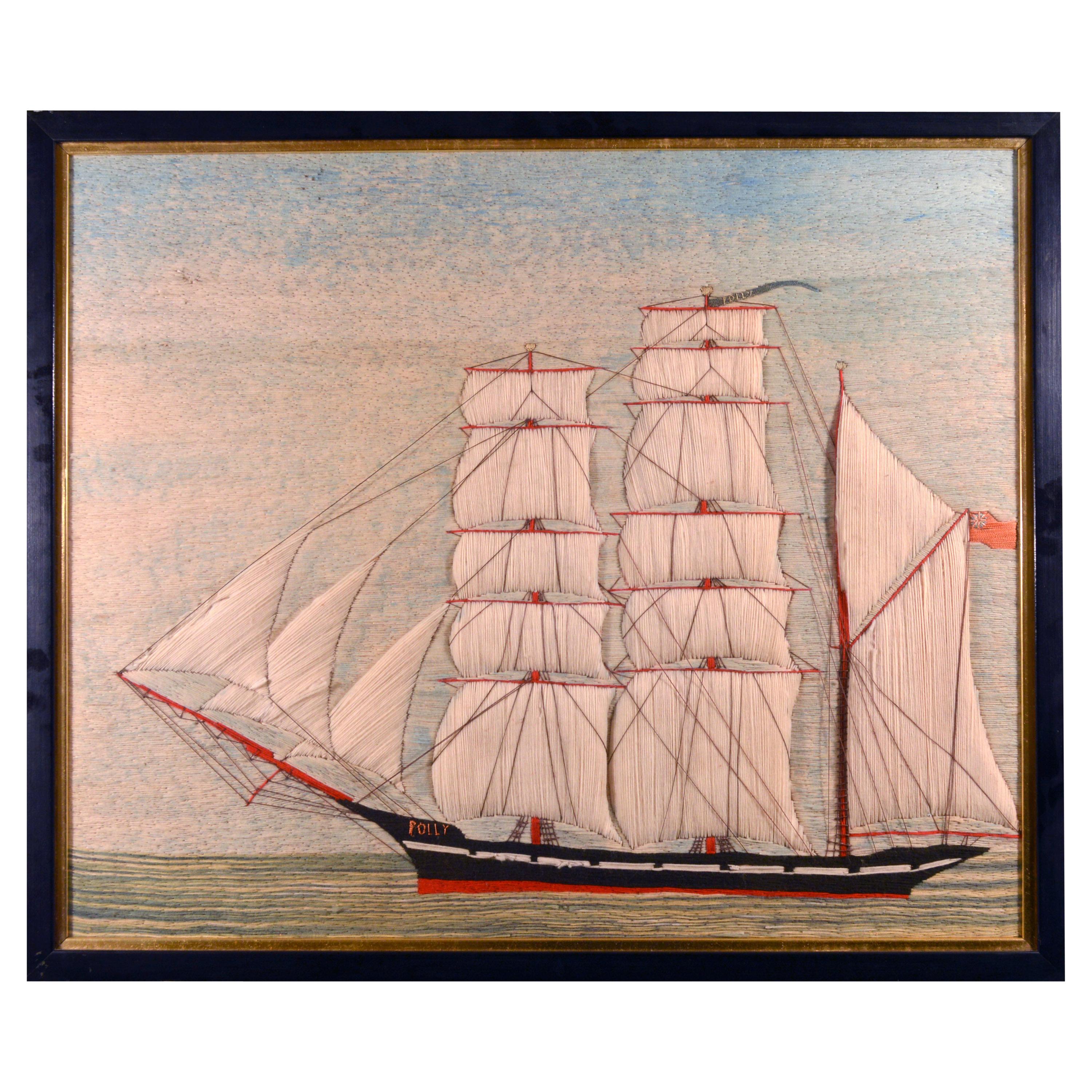 British Sailor's Woolwork or Woolie of the Barque Polly