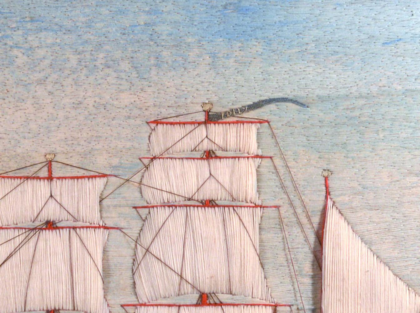 British Sailor's Woolwork or Woolie of the Named  Ship 