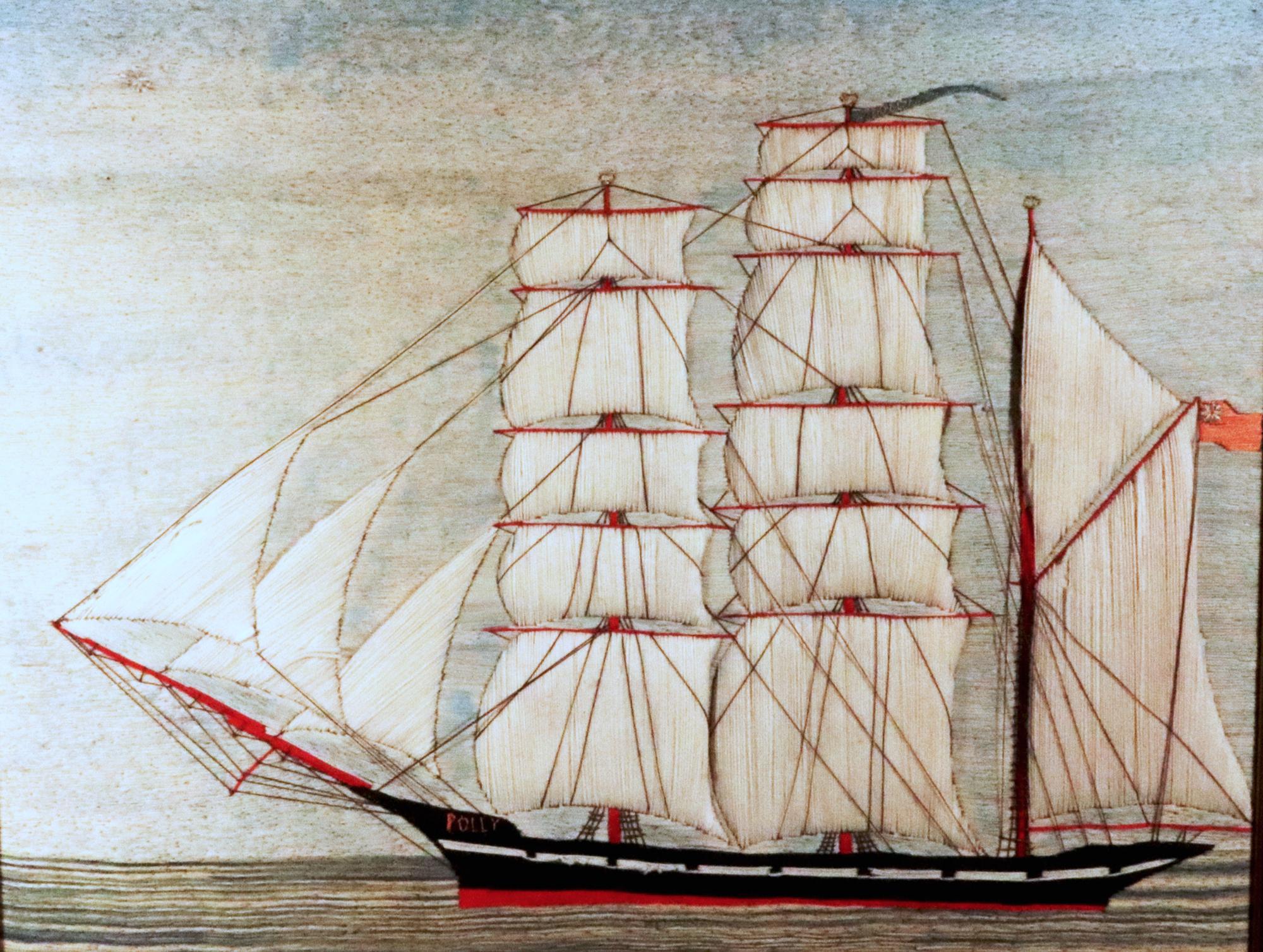 British Sailor's Woolwork or Woolie of the Named  Ship 