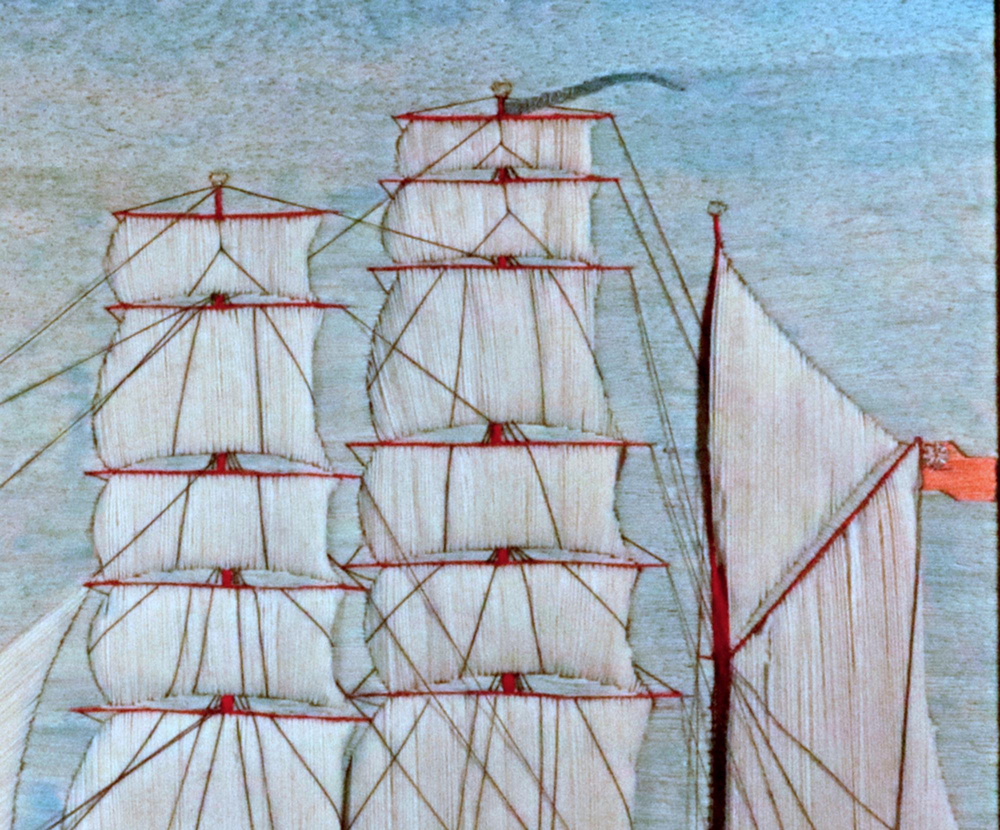 British Sailor's Woolwork or Woolie of the Named  Ship 