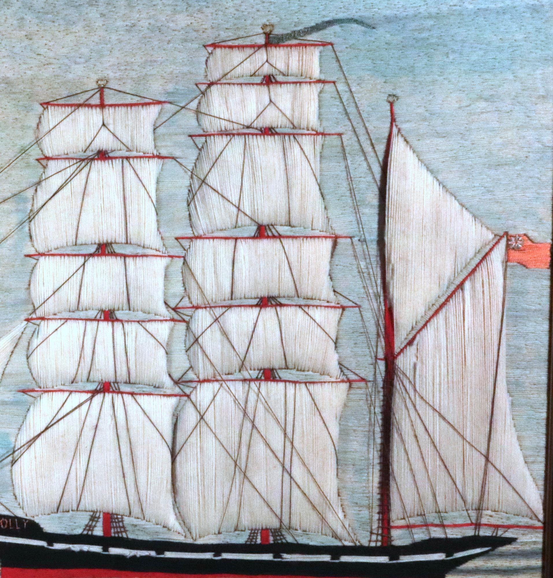 British Sailor's Woolwork or Woolie of the Named  Ship 