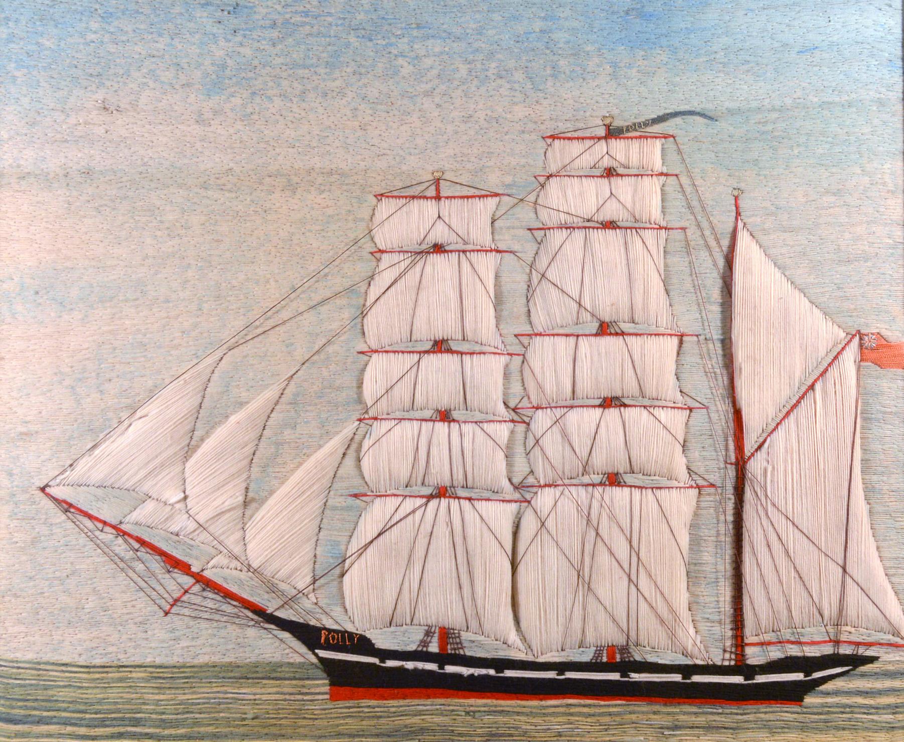 British Sailor's Woolwork or Woolie of the Named  Ship 