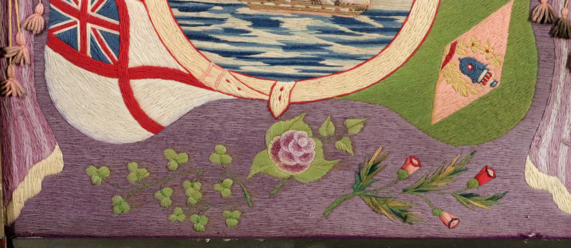 British Sailor's Woolwork with Flags of Nations,  Circa 1875 2