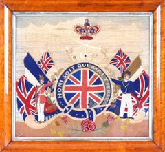 British Sailor's Woolwork, With Motto of The Order of The Garter