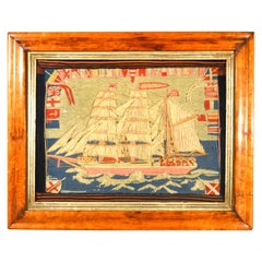 Antique British Sailor's Woolwork 'woolie' of the Angola, circa 1775-1785