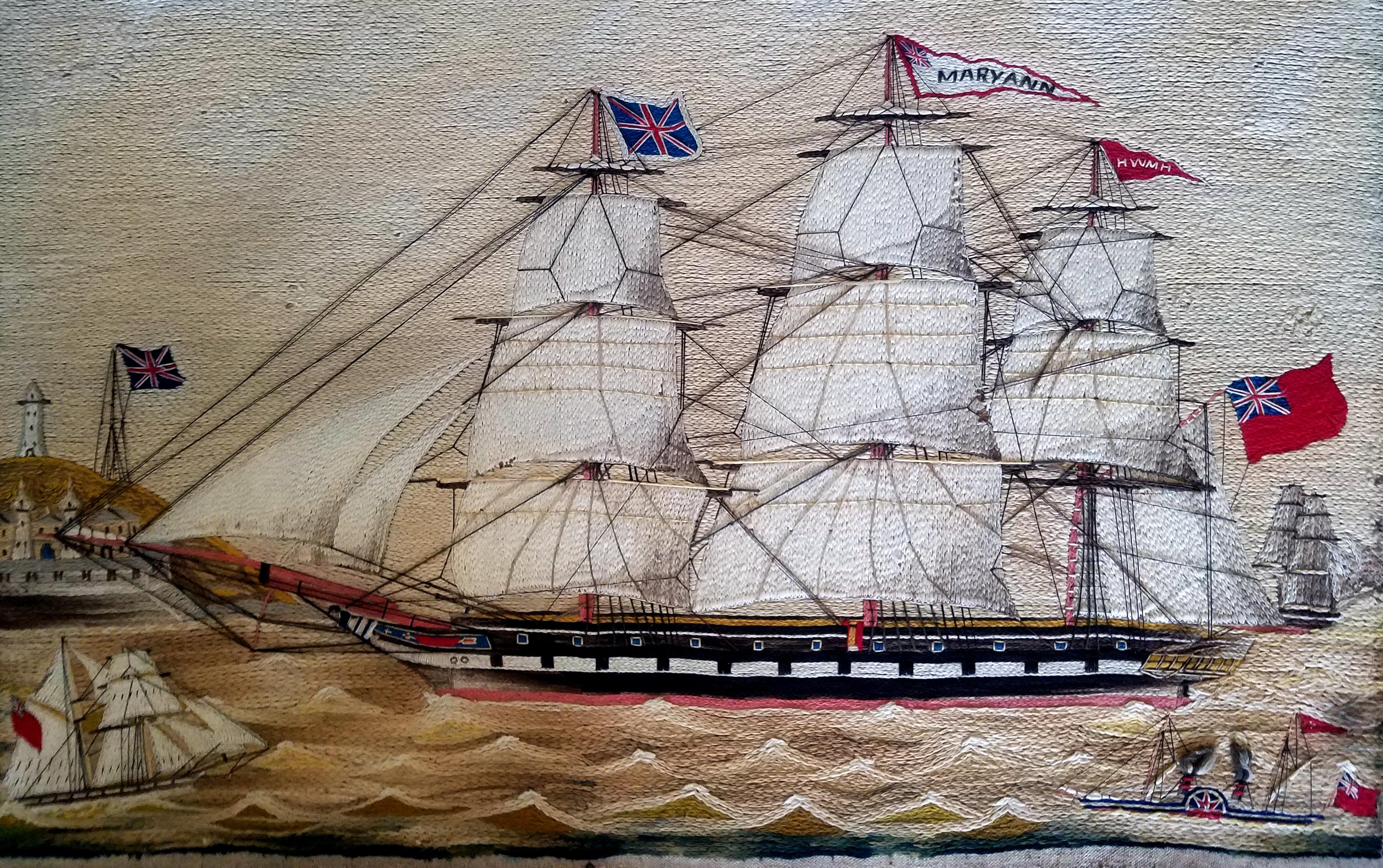 English British Sailor's Woolwork 'Woolie' of the Mary Ann, circa 1870-1880