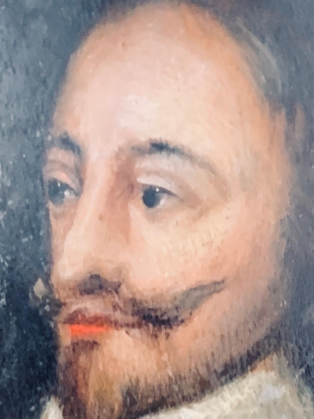 18th century portrait of Charles the First of England painted on copper - Old Masters Painting by Unknown