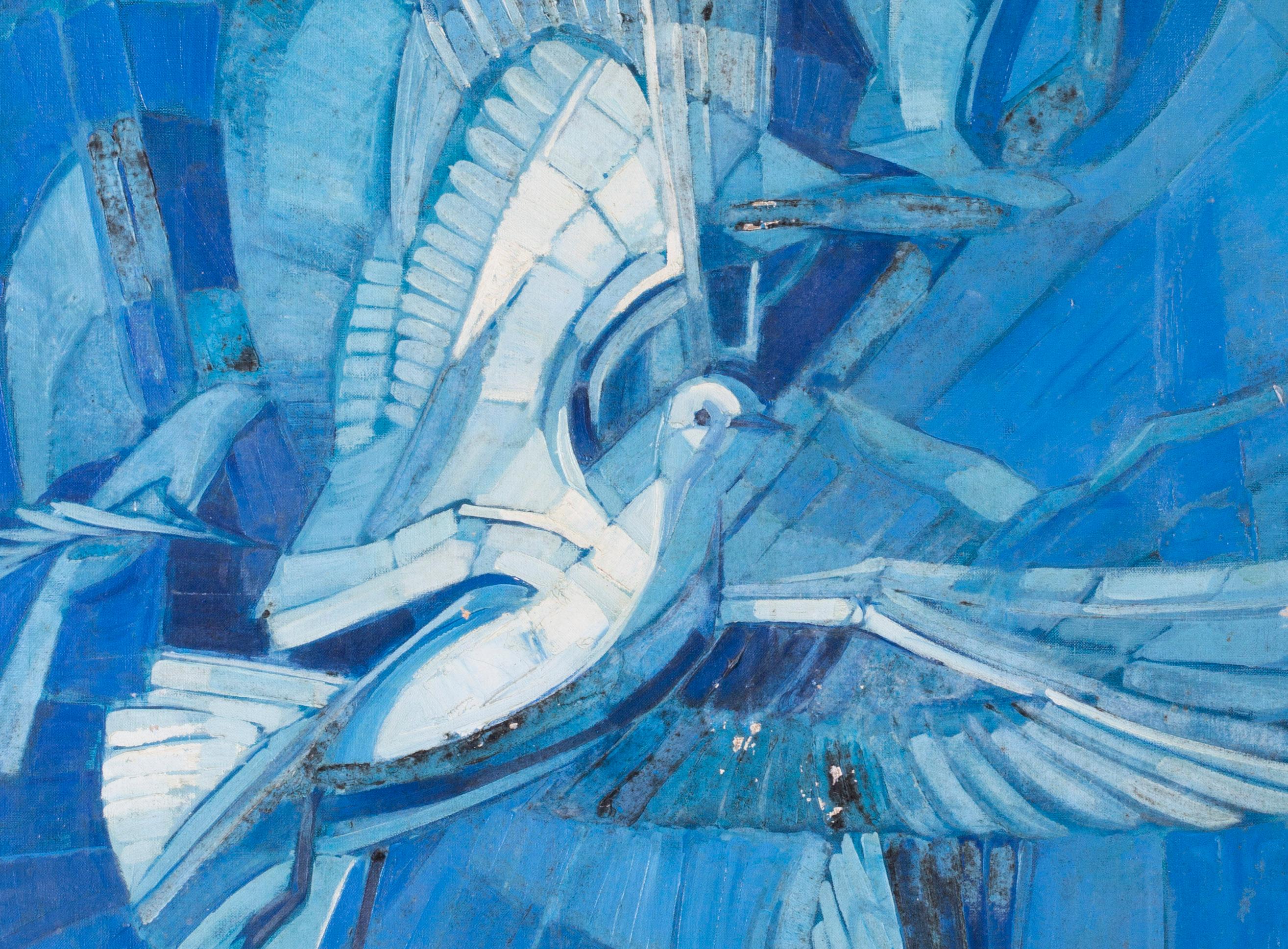 Gulls - Art Deco Painting by Unknown