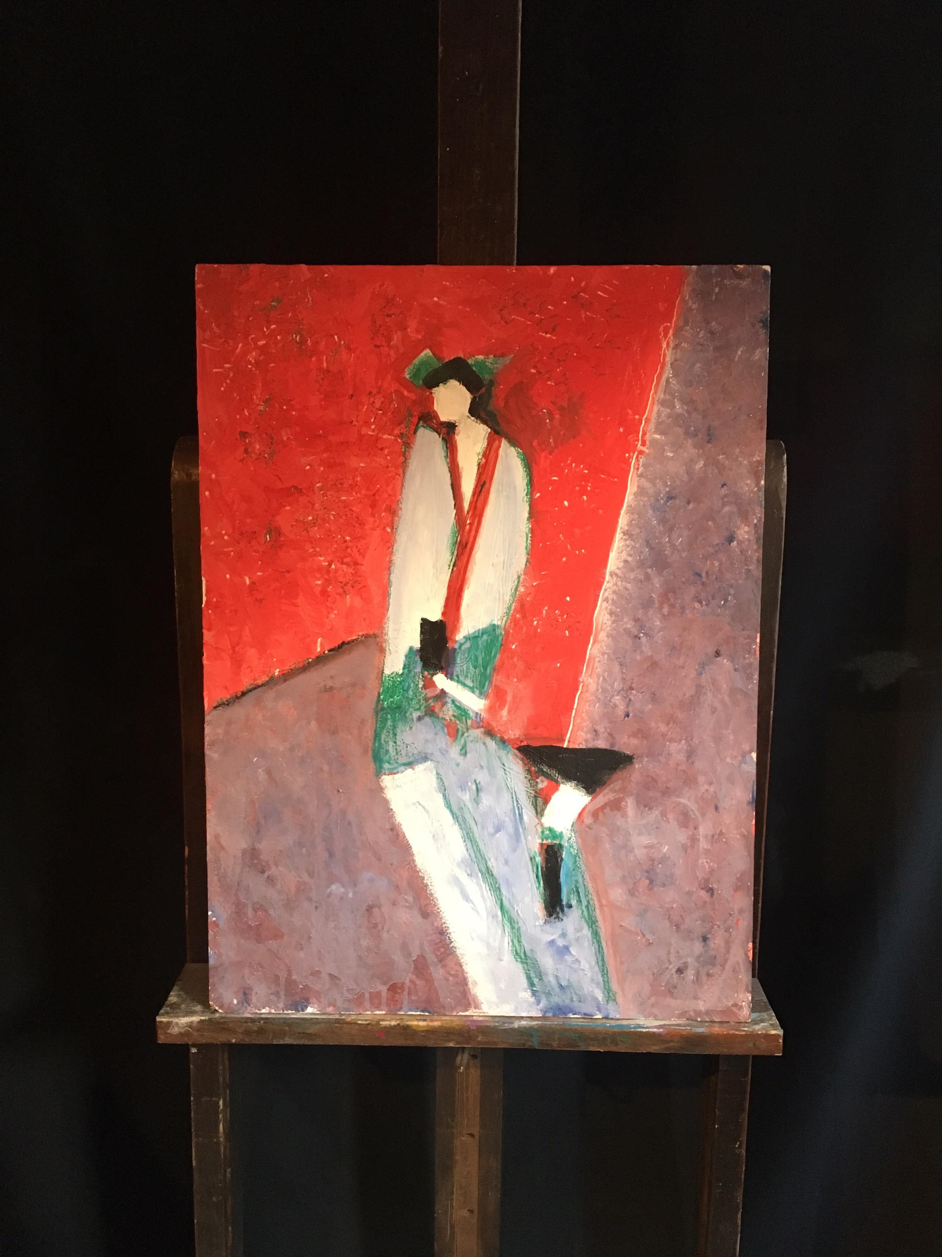 japanese red oil paint