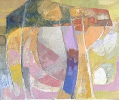 Pastel Color Combination, Abstract Cubism, Oil Painting