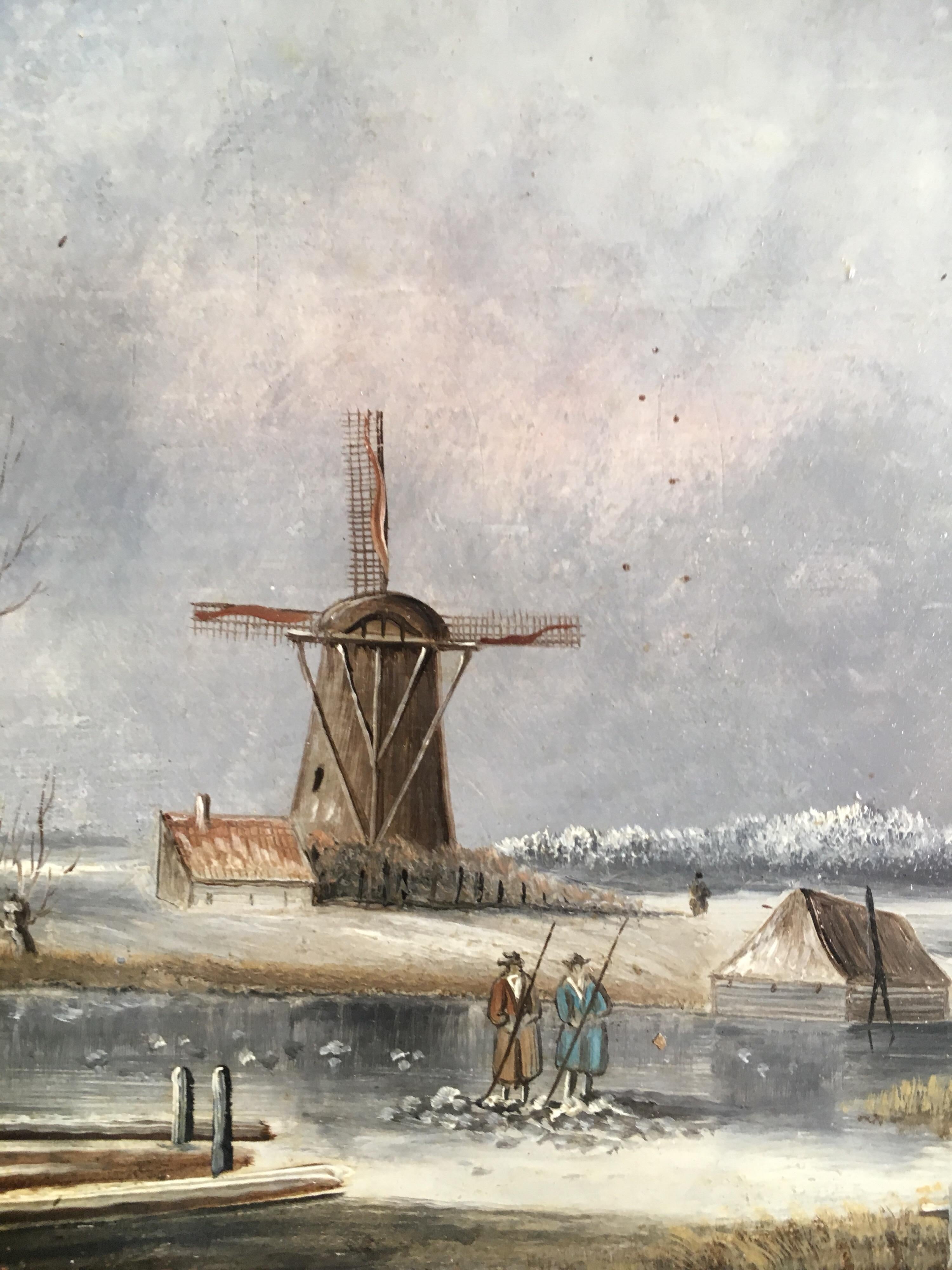 The Old Windmill, Victorian Landscape, Oil Painting 3