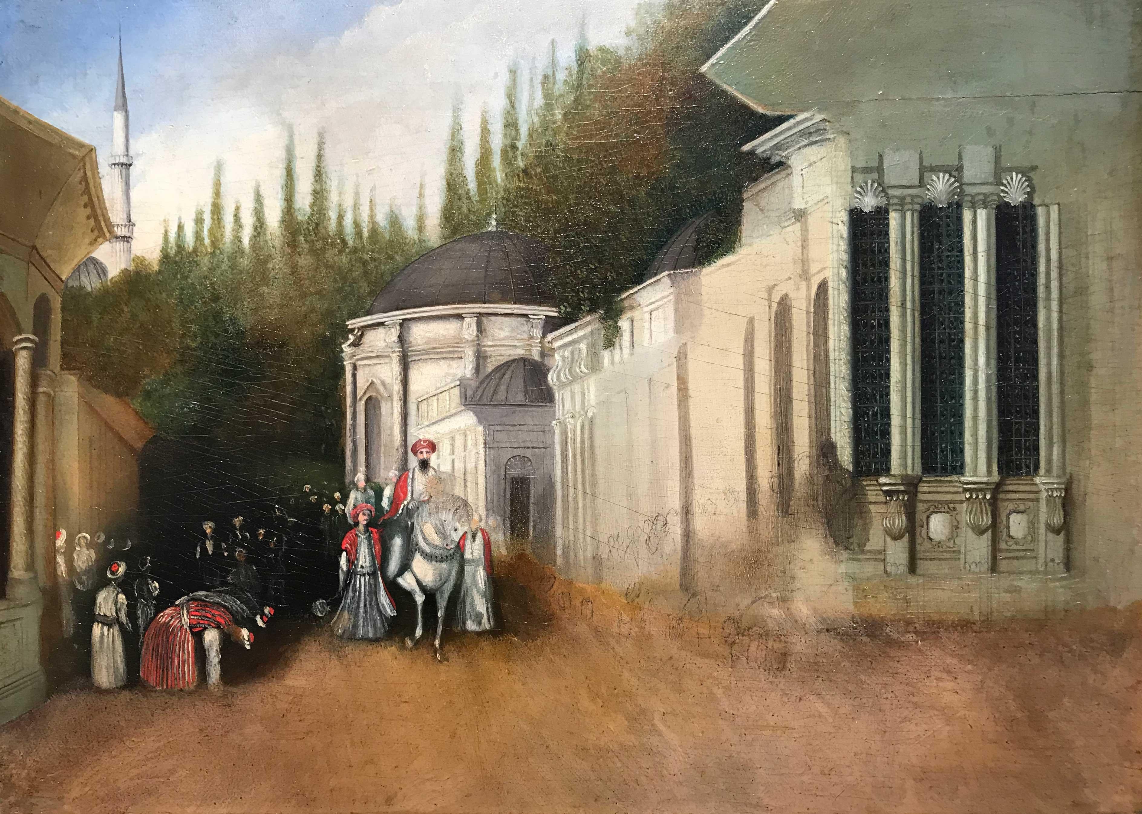 Unknown Landscape Painting – Türkische Szene, britische Schule, viktorianisch, 19. Jahrhundert