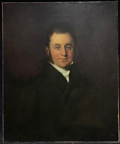 1830's British Oil Painting Large Portrait of a Distinguished Gentleman