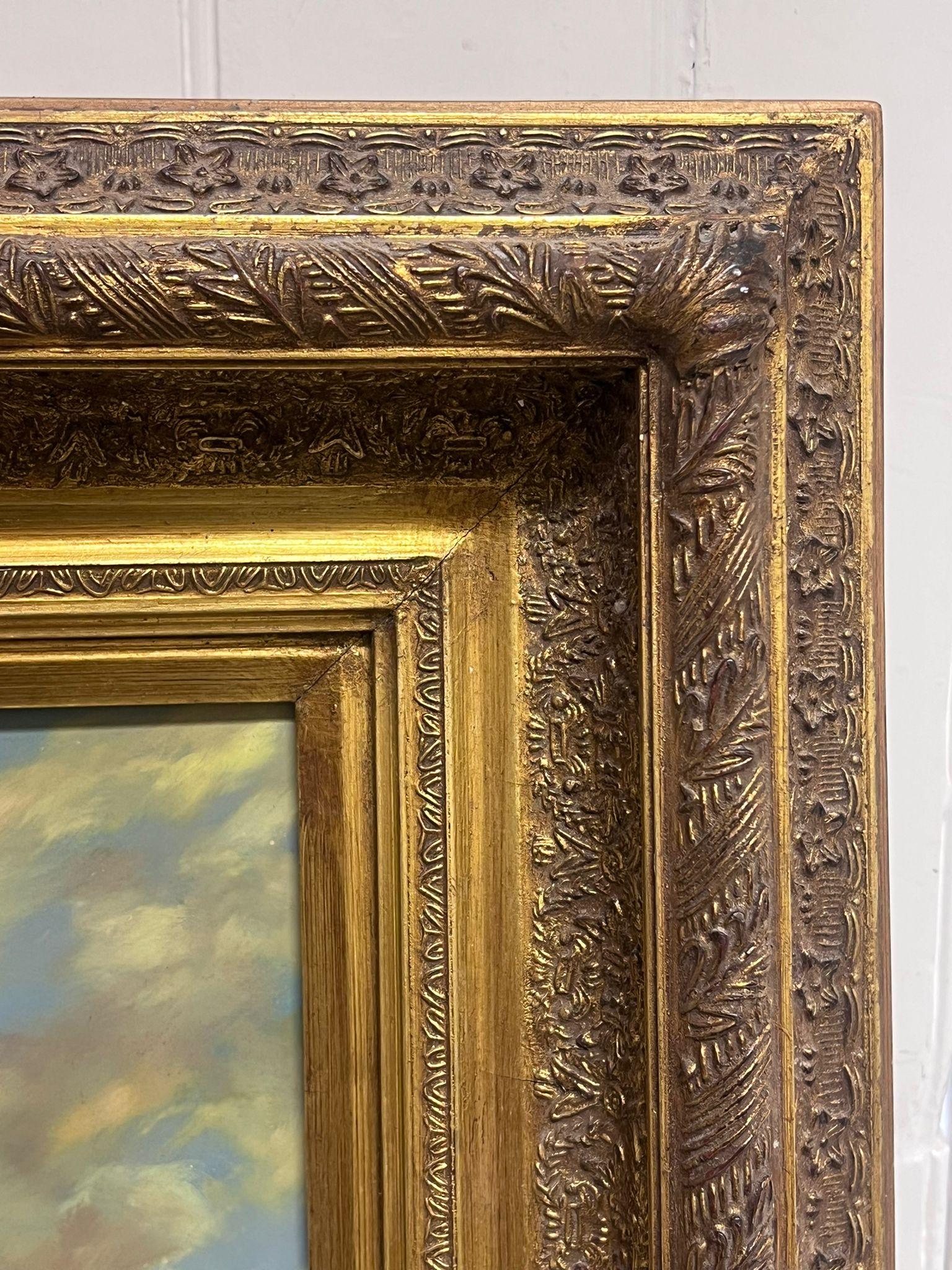 Il saluto serale dei cannoni Nave navale classica in porto Pittura ad olio classica britannica 2
