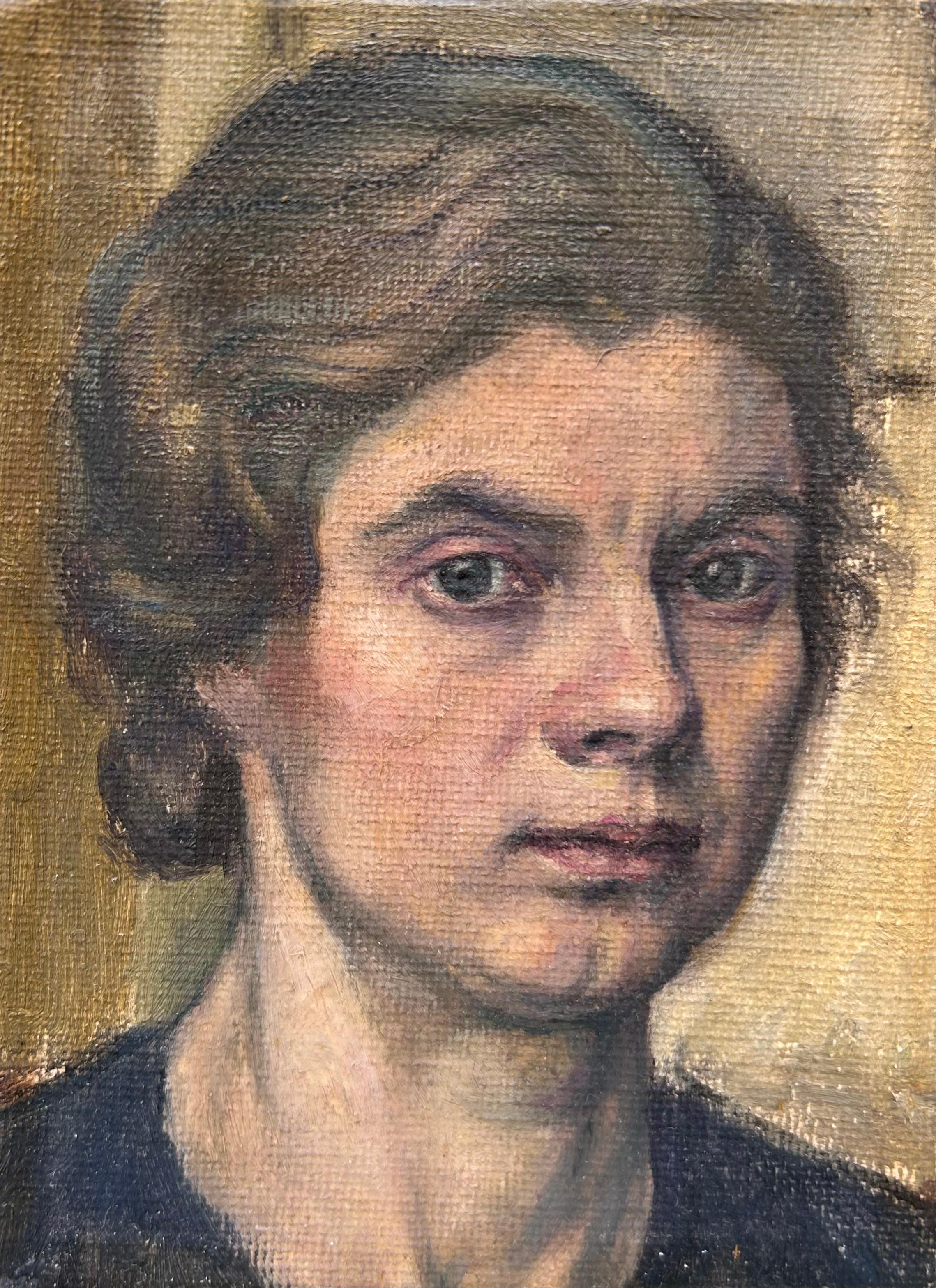 British School Portrait Painting – Selbstporträt