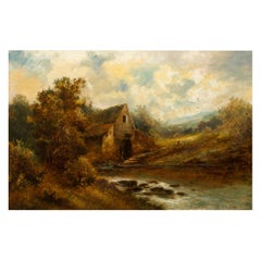 British School '19th Century' Landscape Painting of "The Old Mill"