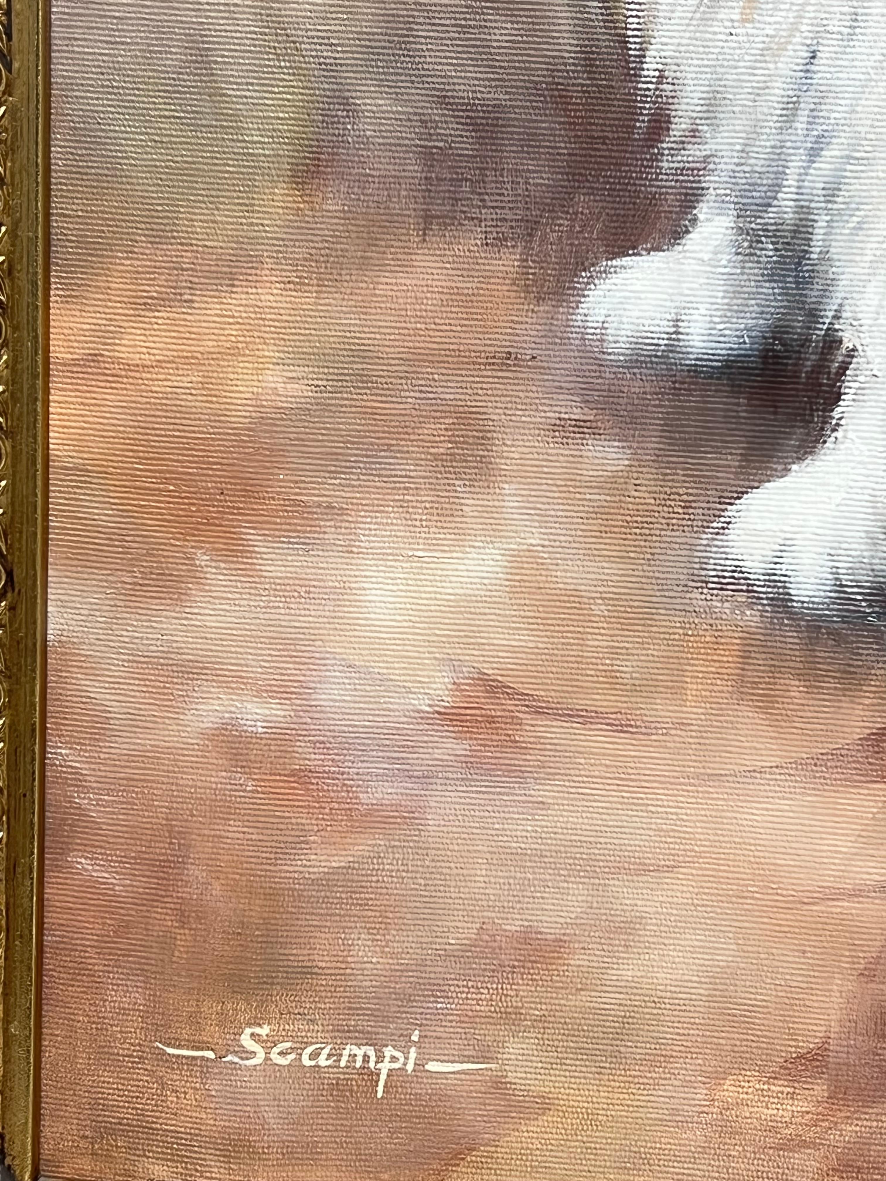 Portrait von Scruffy White West Highland Terrier Hund Signiert Englisch Ölgemälde im Angebot 6