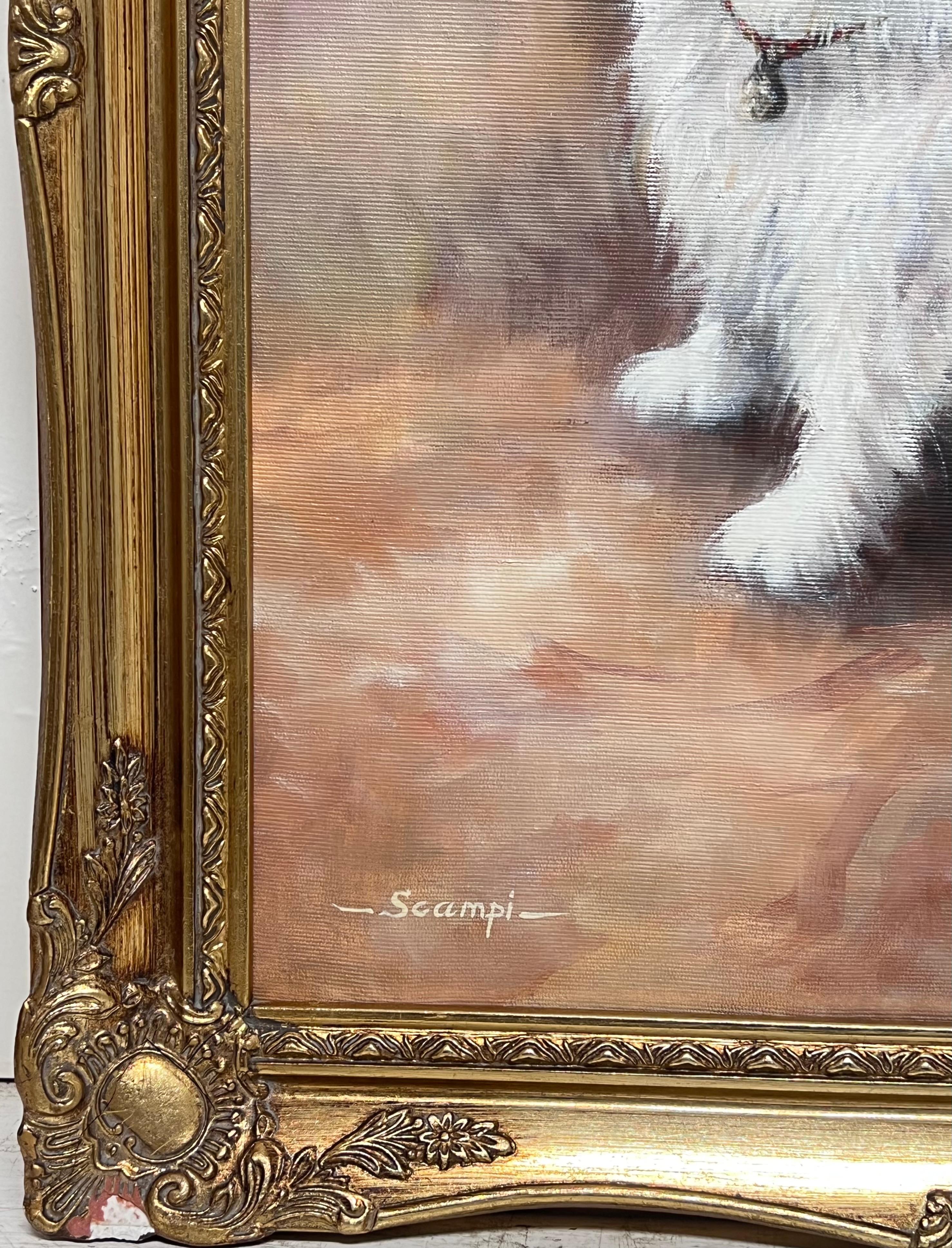 Portrait von Scruffy White West Highland Terrier Hund Signiert Englisch Ölgemälde im Angebot 7