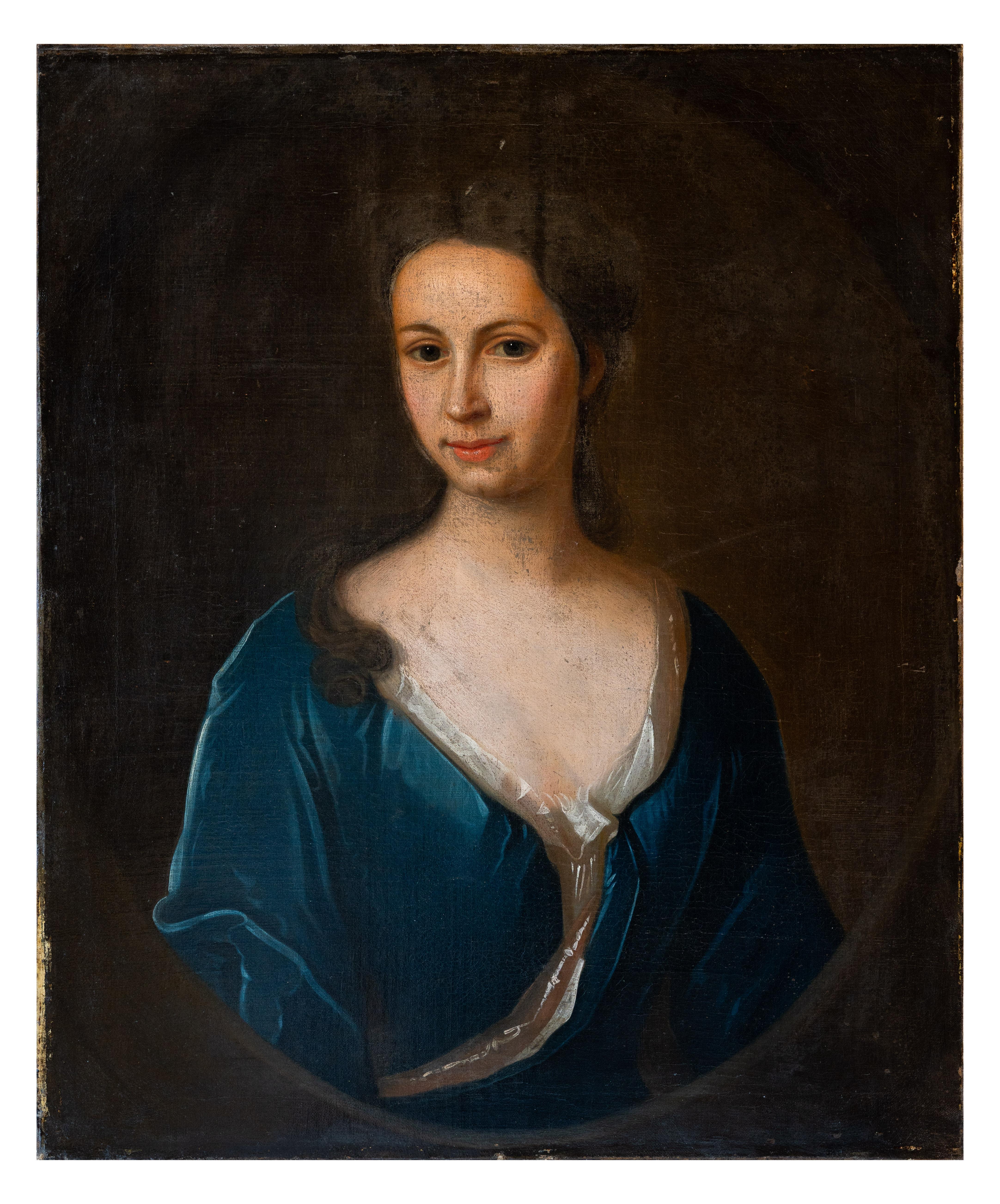 Portrait of a Lady, Oil on Canvas, Mid-18th Century, Unsigned
