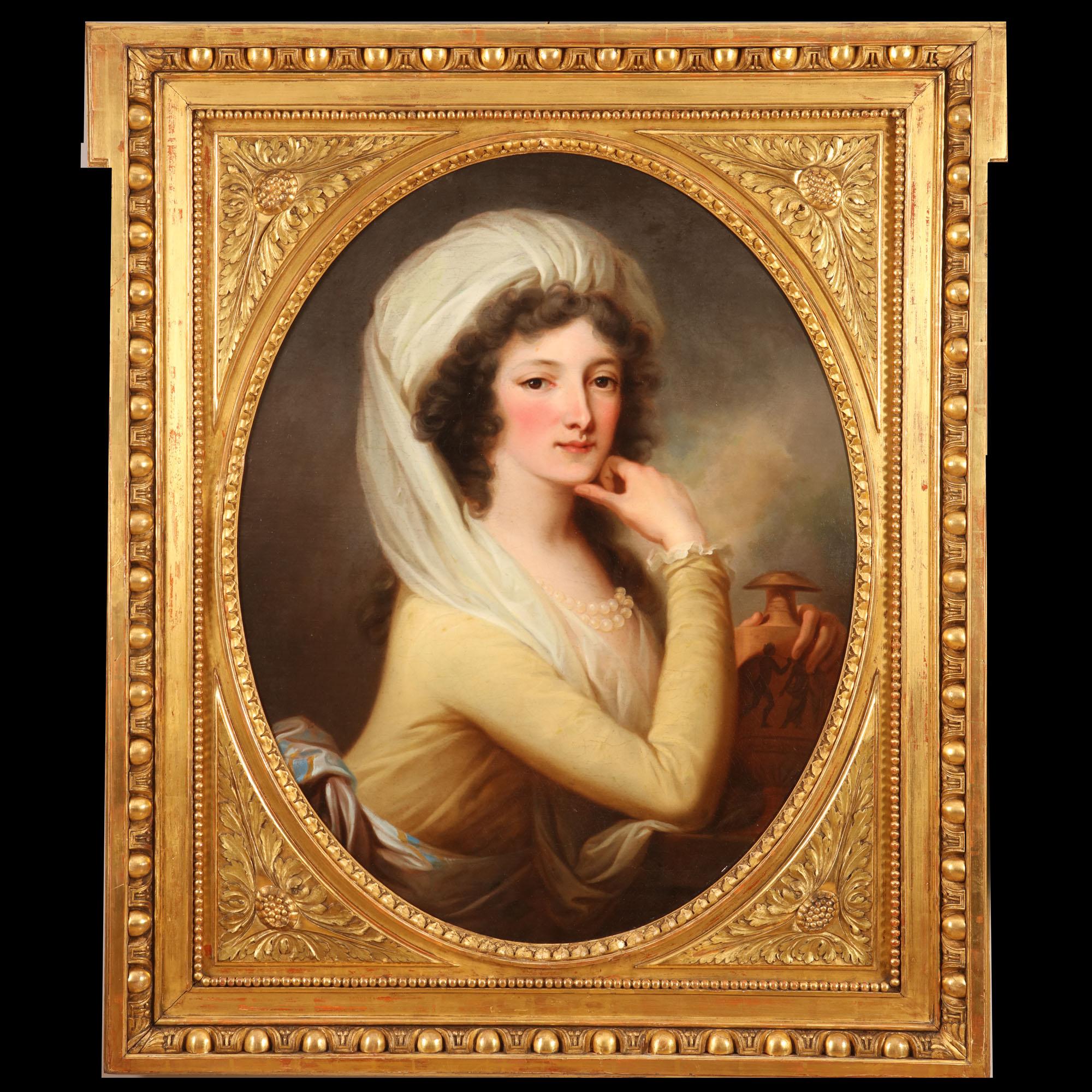 British School, late 18th/early 19th Century 'Portrait of a young lady' In Excellent Condition For Sale In Reepham, GB