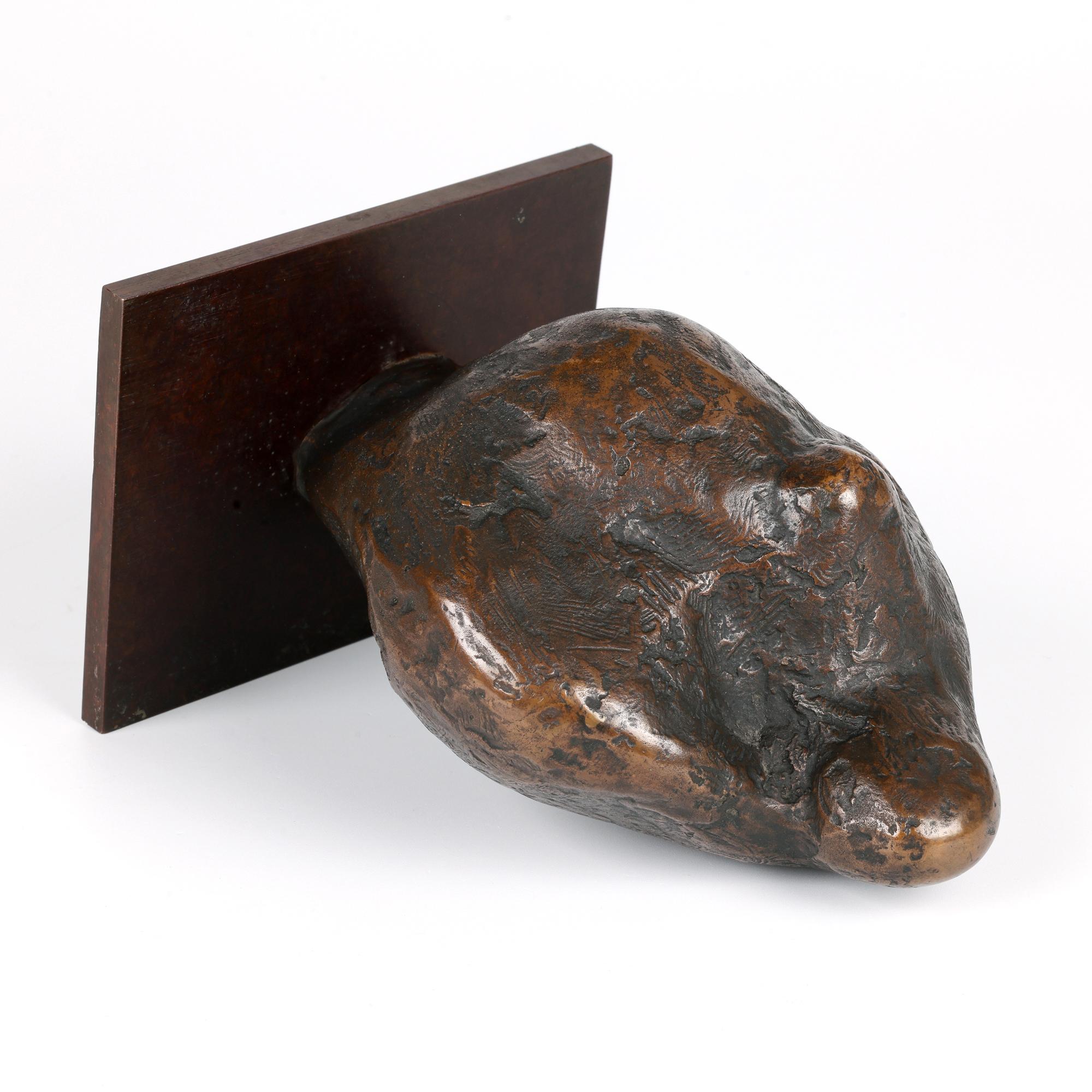 20th Century British School Mid-Century Bronze Mother & Child Sculpture Signed ASW