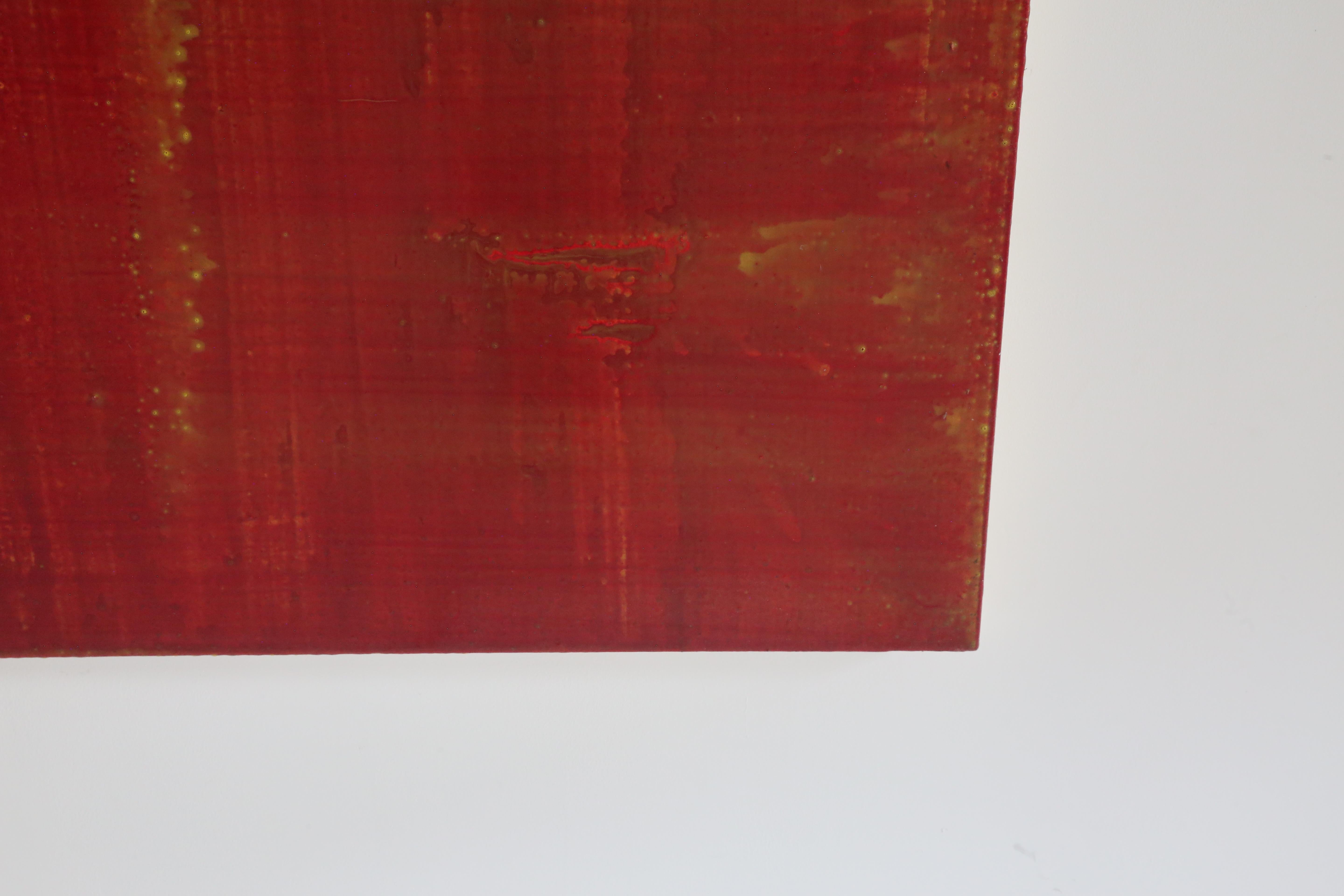 British School Minimalist Painting by Torie Begg, 'Apparently Red..' In Excellent Condition For Sale In London, England