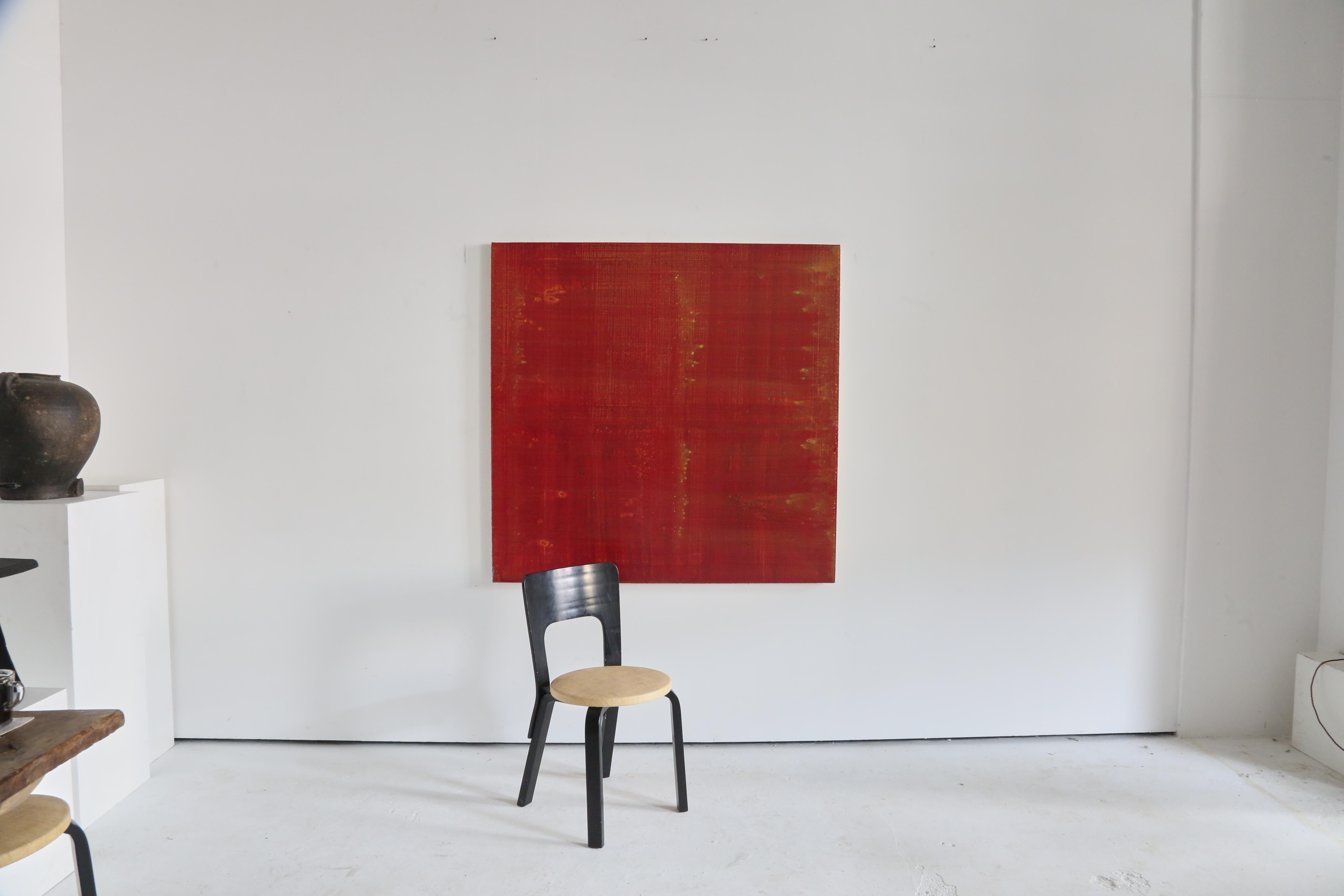 British School Minimalist Painting by Torie Begg, 'Apparently Red..' For Sale 1