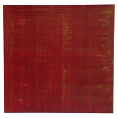 Peinture minimaliste de l'école britannique de Torie Begg, « Apparemment rouge... »