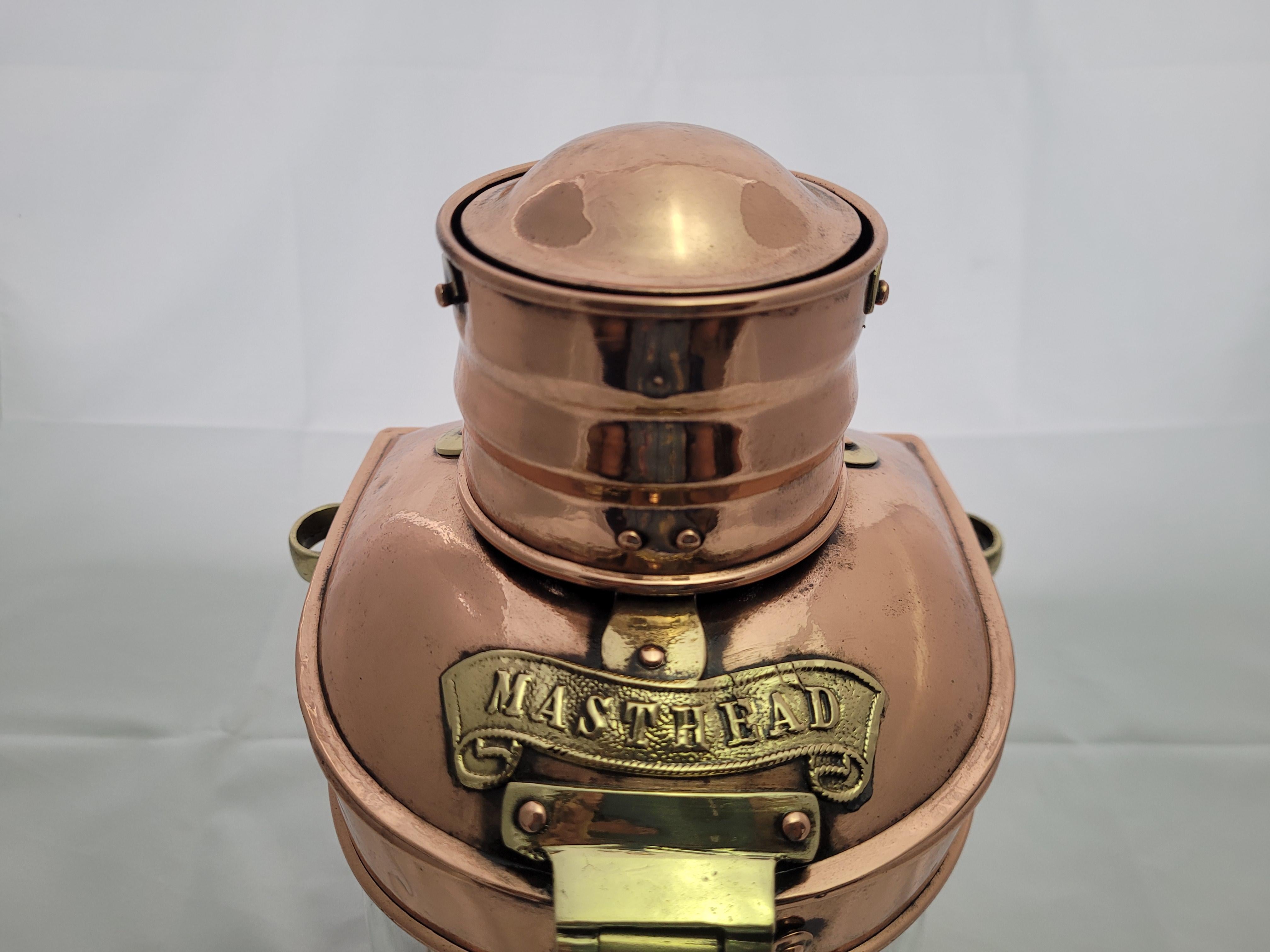 Brass British Ships Masthead Lantern For Sale
