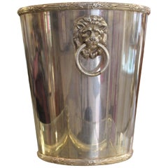 British Silver Plated, Sheffield, Ice Bucked, Lions Decor, 20th Century