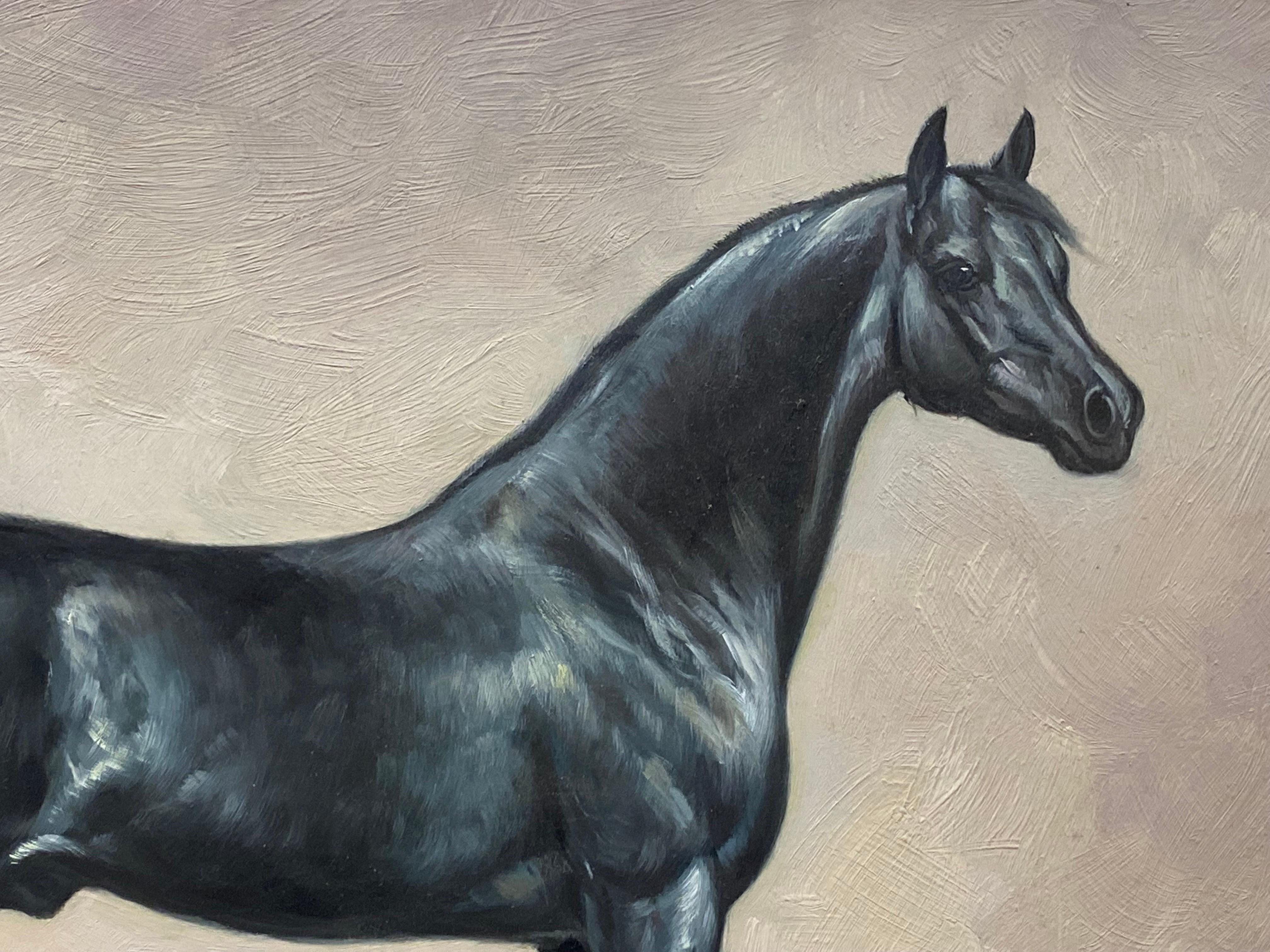 Retrato de un caballo
Escuela Británica, siglo XX
óleo sobre tabla, sin enmarcar
tamaño de los cuadros: 8 x 10 pulgadas
estado: excelente
procedencia: de una colección privada aquí en Inglaterra

Un retrato ecuestre muy fino de este caballo. Pintado