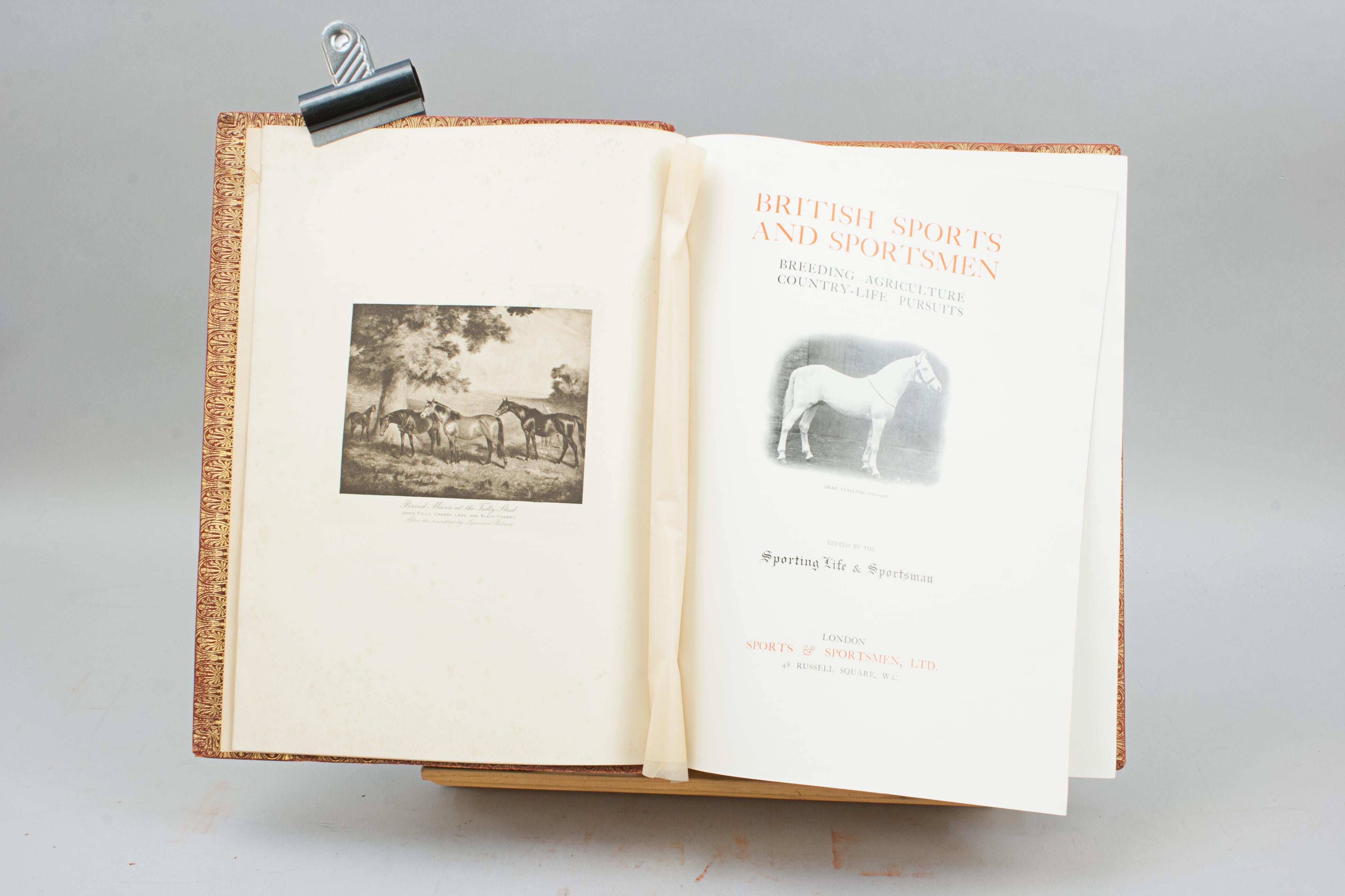 British Sports And Sportsmen Book Breeding Agriculture And Country Life Pursuits (Leder) im Angebot