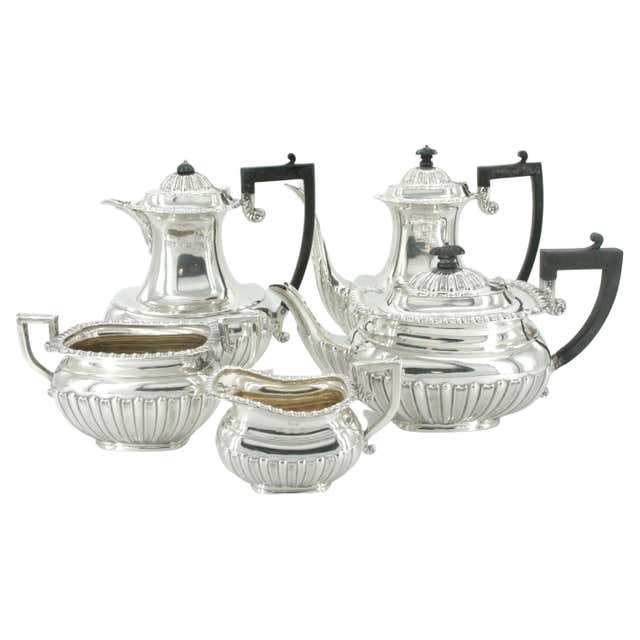 6 Piece Silver- Plated Tea and Coffee Service For Sale at 1stDibs