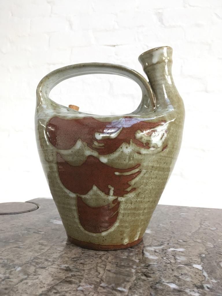 Glazed British Studio Pottery Carafe by Joe Finch, Mid-Late 1980s For Sale