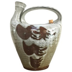 Vintage British Studio Pottery Carafe by Joe Finch, Mid-Late 1980s