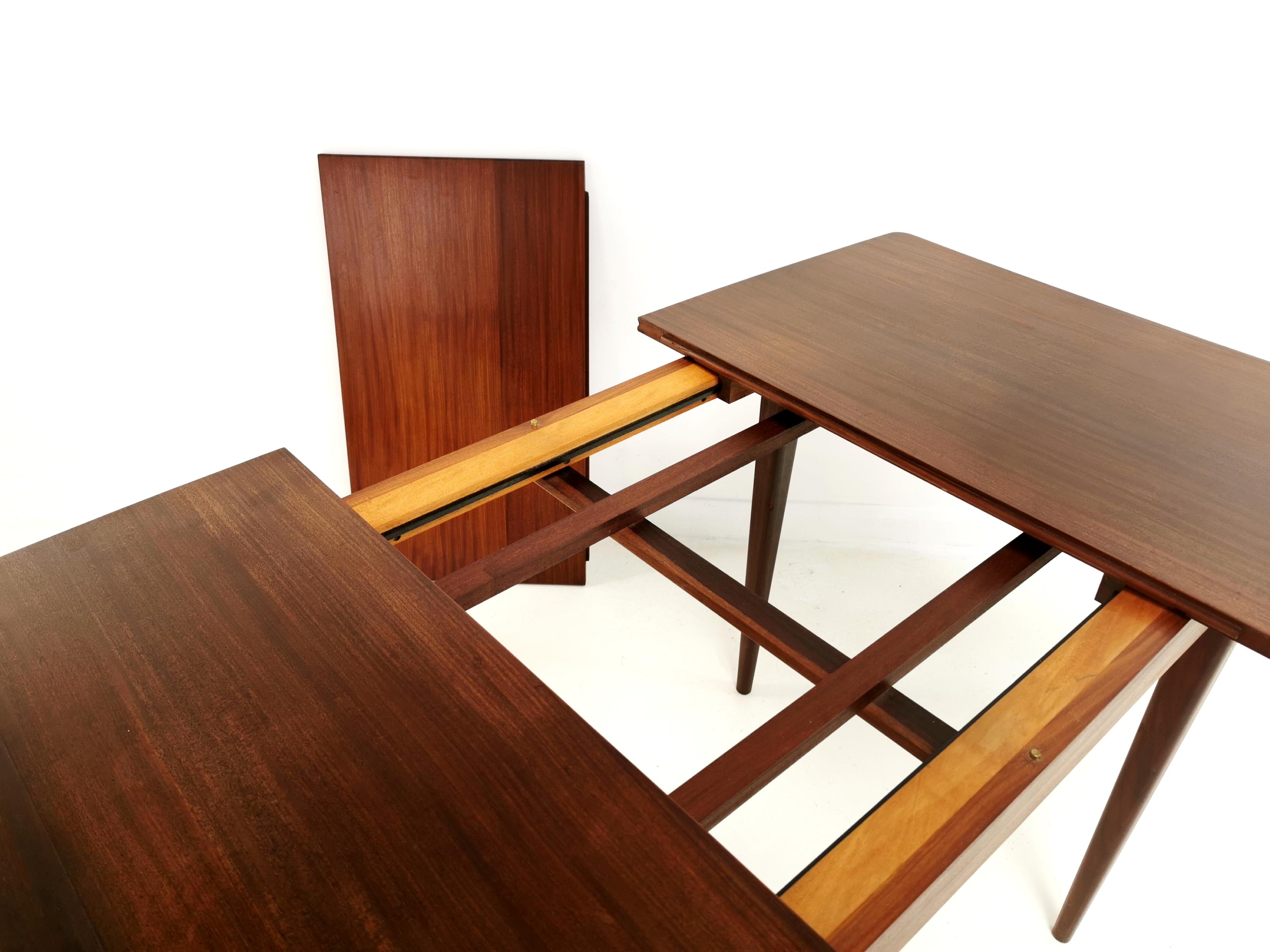 Richard Hornby teak dining table

Extendable teak dining table. This table was designed by Richard Hornby, circa 1960s. His elegantly crafted furniture was manufactured by Fyne Ladye Furniture of Bath, UK. Retailed through Heals. This is a rarely