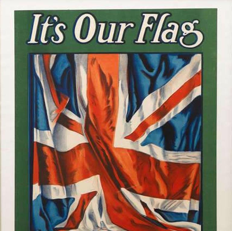 Presented is an original British recruitment poster from 1906. The poster encourages onlookers to fight for the British cause; in bold white lettering it reads 