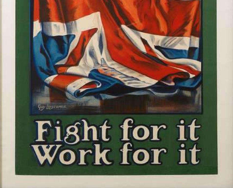British Union Jack Antique Military Recruitment Poster, 1906 In Good Condition In Colorado Springs, CO