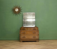 British Vintage Art Deco Limed Oak Dressing Table from Maple and Co, 1930s
