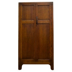 British Vintage Art Deco Oak Wardrobe- in the manner of Heals, 1930s