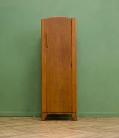 British Vintage Art Deco Style Oak Wardrobe from Lebus, 1950s