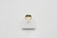 British Vintage Band Ring ring with sapphires and diamonds