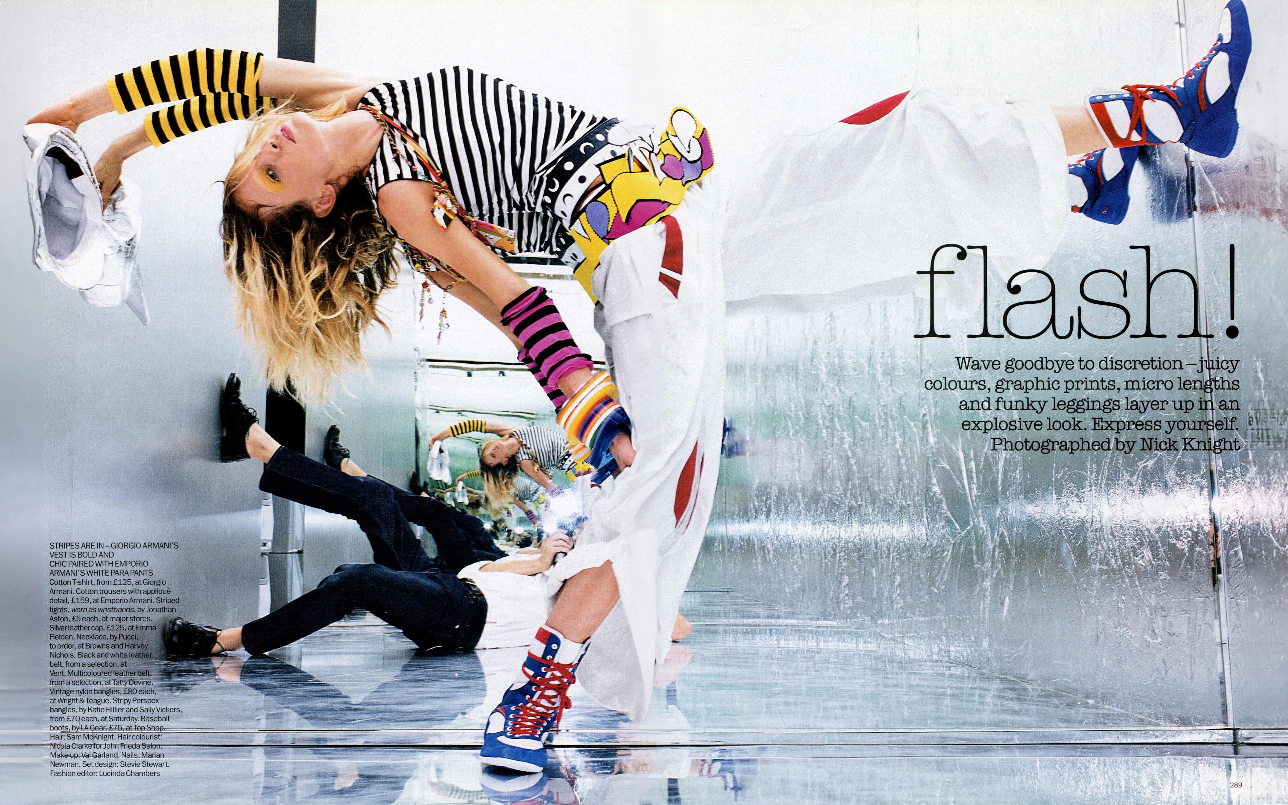 British Vogue marzo 2003 Copertina di Nataša Vojnović & Editoriale 