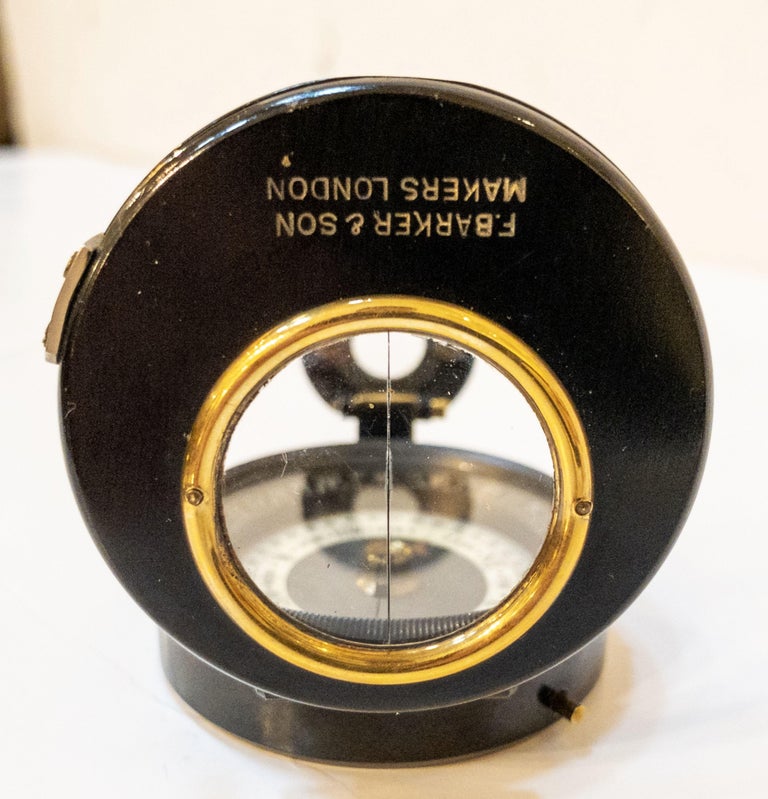 British WWI Marching Compass with Leather Case by Frances Barker at ...