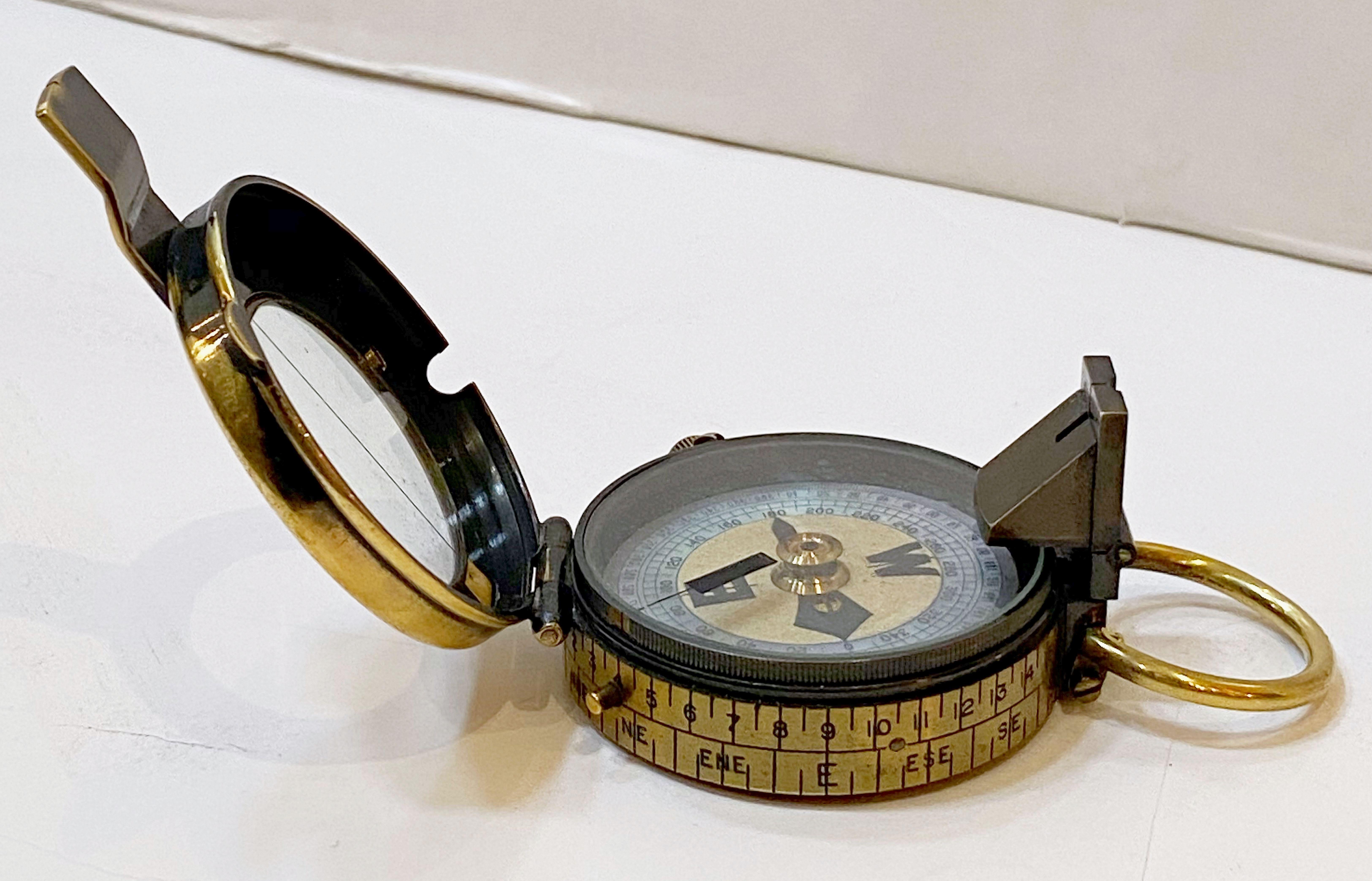 British WWI Marching Compass with Leather Case by Negretti and Zambra 1