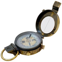 British WWI Marching Compass with Leather Case by Negretti and Zambra
