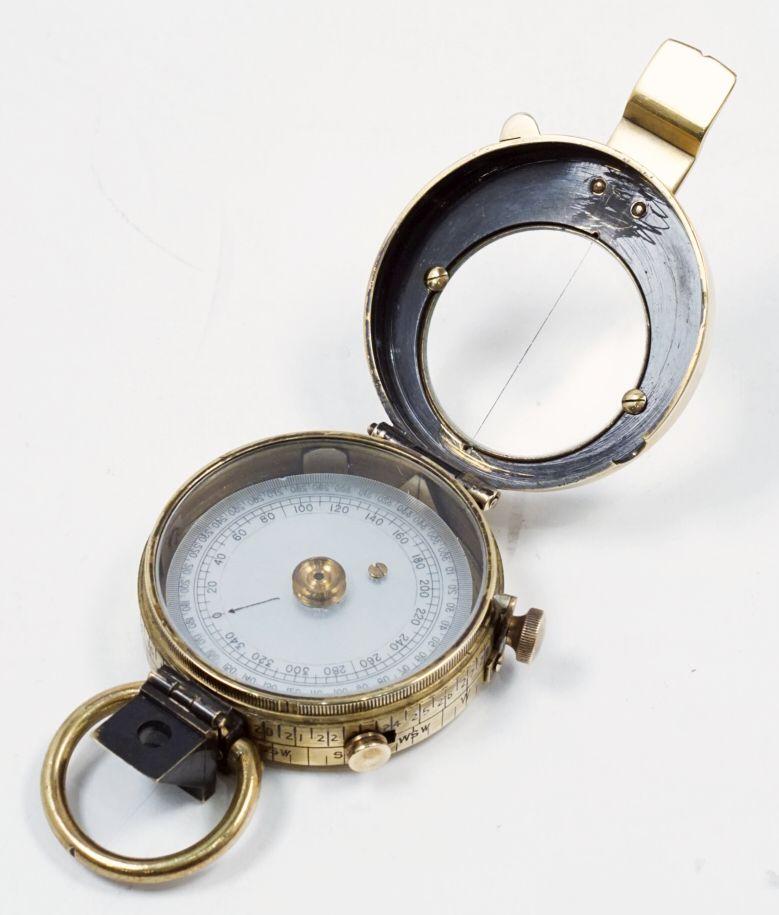 British WWI Marching Compass with Leather Case by Negretti and Zambra, London 5