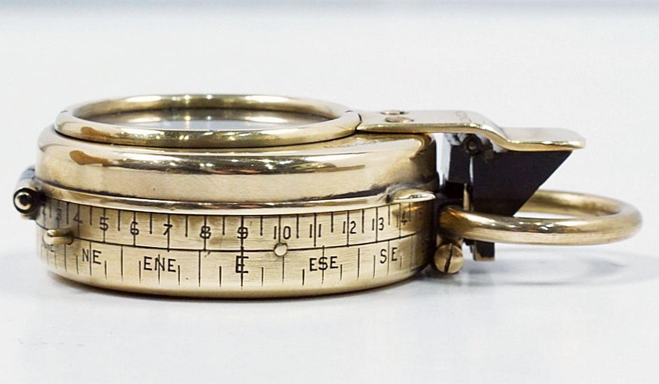 British WWI Marching Compass with Leather Case by Negretti and Zambra, London 2