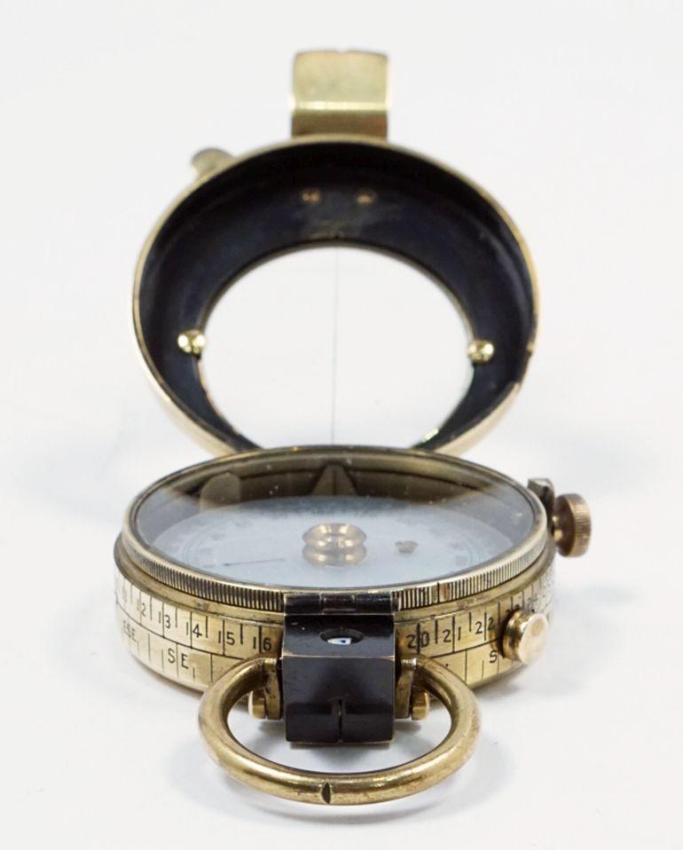 British WWI Marching Compass with Leather Case by Negretti and Zambra, London 3