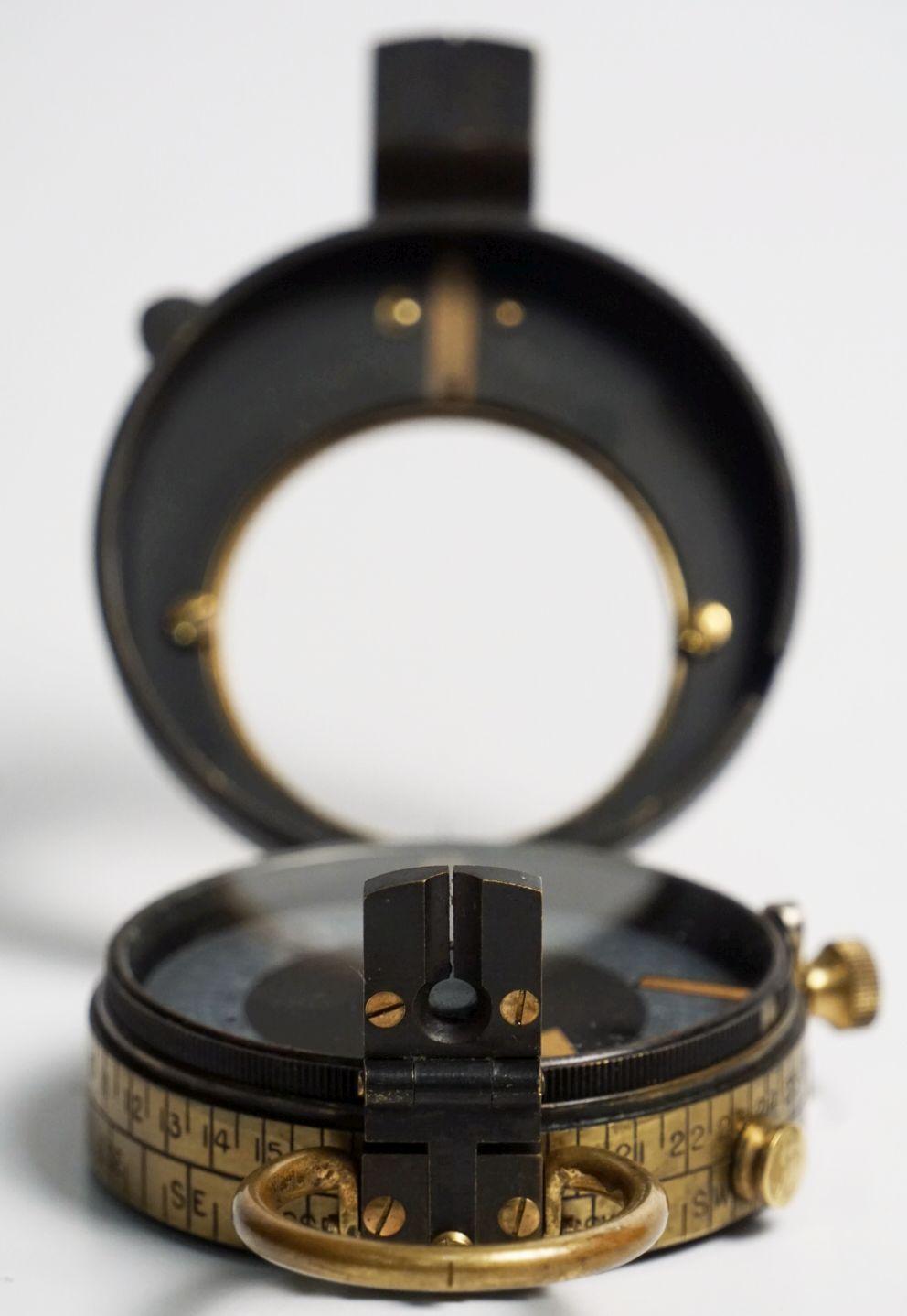 British WWI Marching Compass with Leather Case 4